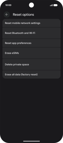 Press Reset mobile network settings.