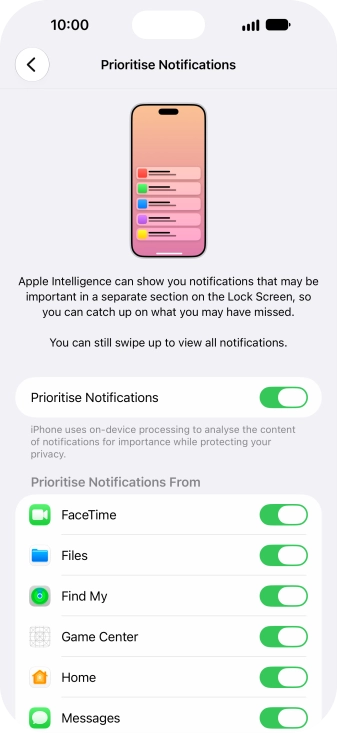 Press the indicator next to Press the indicator next to