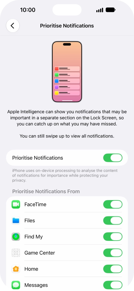 Press the indicator next to Press the indicator next to