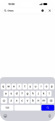 Press the search icon. Press the search icon.