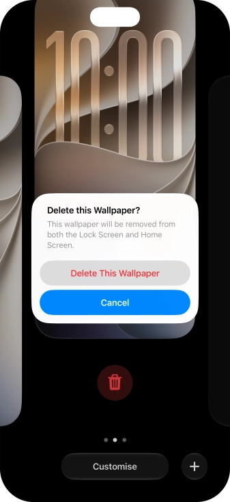 Press Delete This Wallpaper.