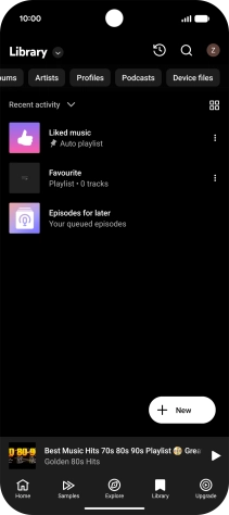 Press the required category and go to the required audio file.