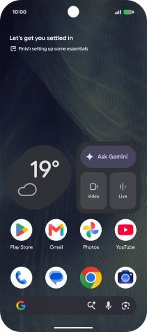 When the battery charging icon is displayed, the battery is charging.