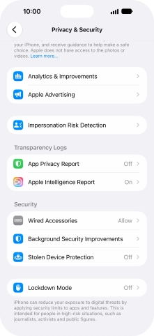 Press App Privacy Report.