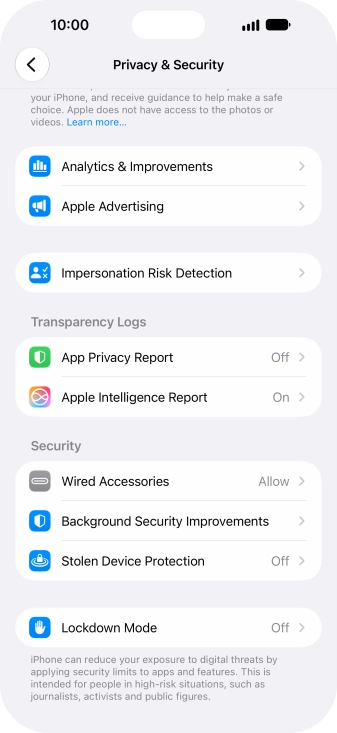 Press App Privacy Report.