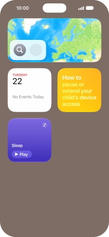 Press and hold the required widget until a pop-up menu is displayed.