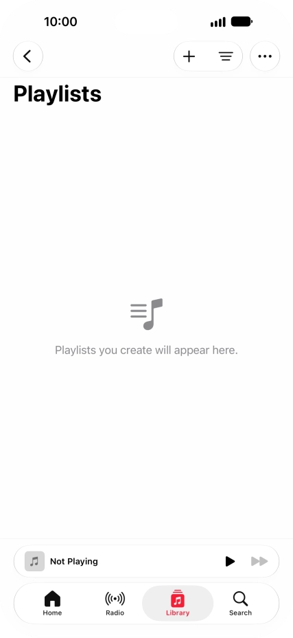 Press the new playlist icon.