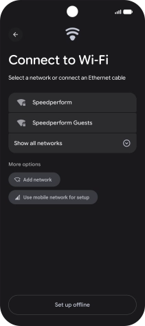 Press the required Wi-Fi network.