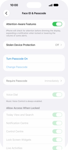 Press Turn Passcode On and key in a phone lock code of your own choice twice. Press Turn Passcode On and key in a phone lock code of your own choice twice.