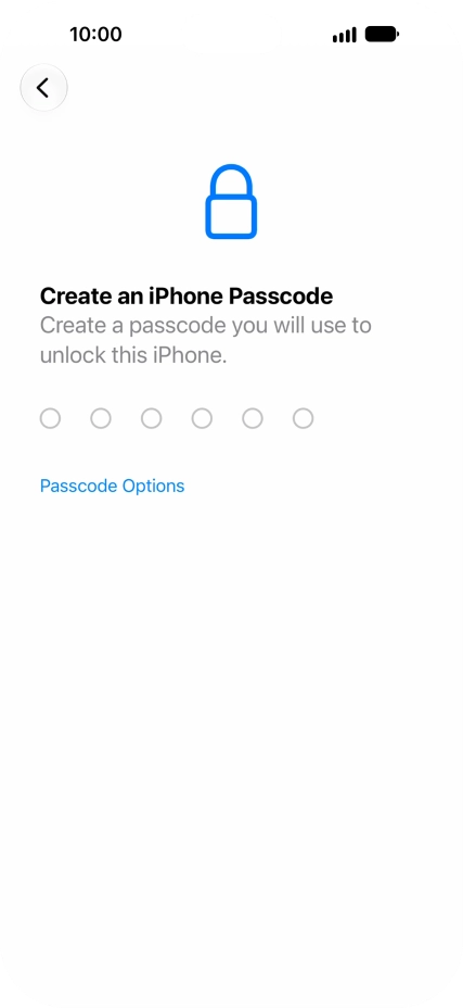 Press Passcode Options. Press Passcode Options.