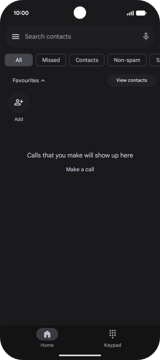 Press the menu icon. Press the menu icon.