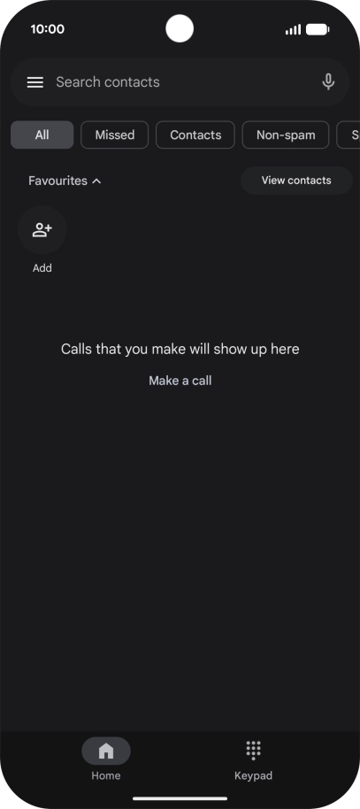 Press the menu icon. Press the menu icon.