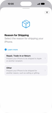 Press Repair, Trade-In or Return.