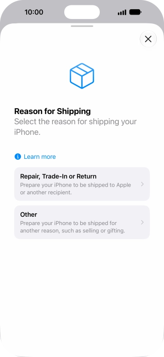 Press Repair, Trade-In or Return.