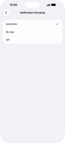 Press the required setting. Press the required setting.