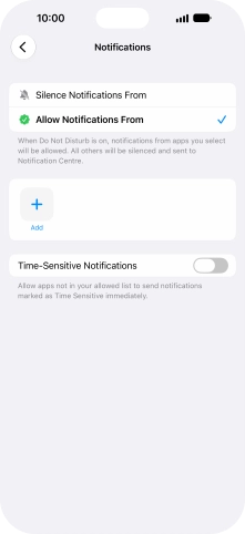 Press the indicator next to 