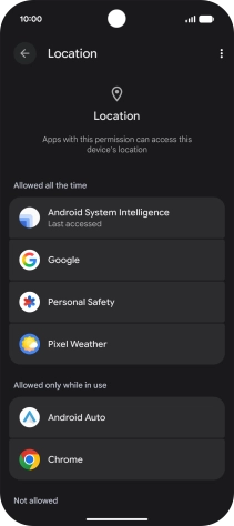 Press the required app. Press the required app.