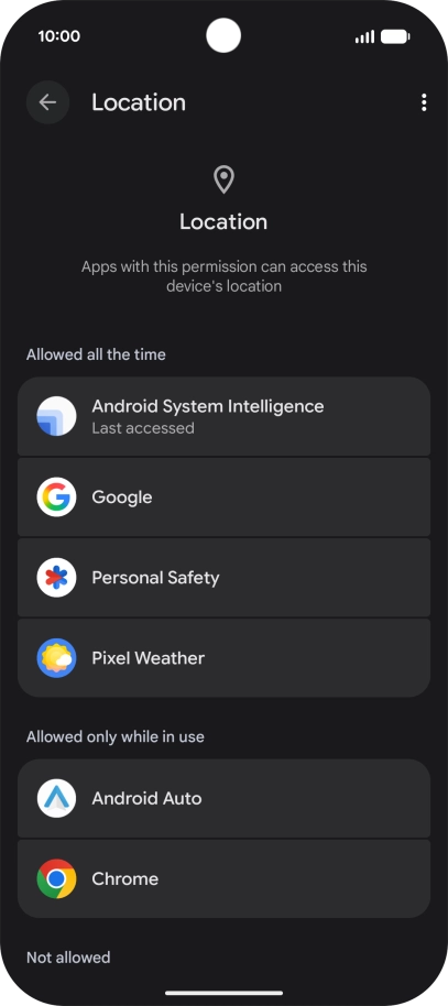 Press the required app. Press the required app.