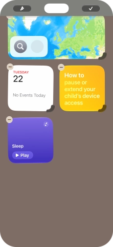 Press the confirm icon.