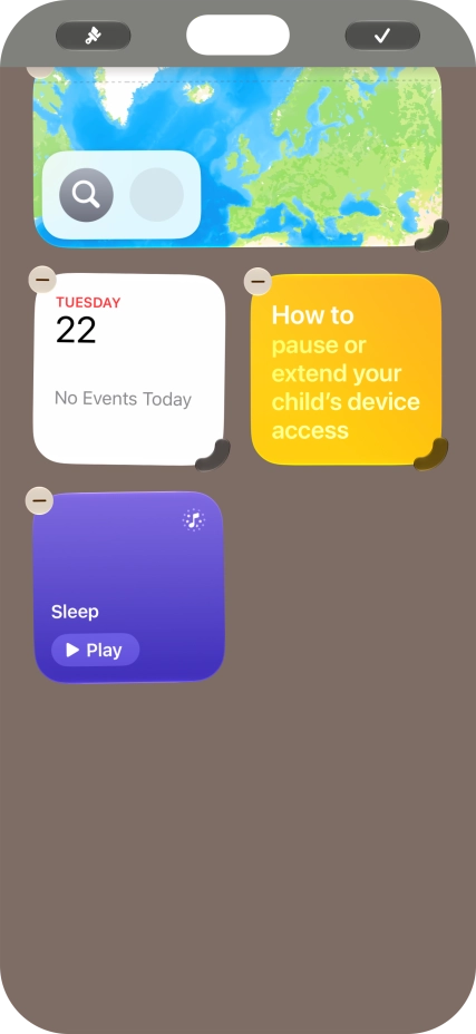 Press the confirm icon.
