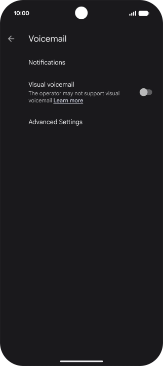 Press Advanced Settings. Press Advanced Settings.