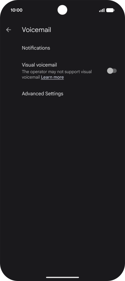 Press Advanced Settings. Press Advanced Settings.