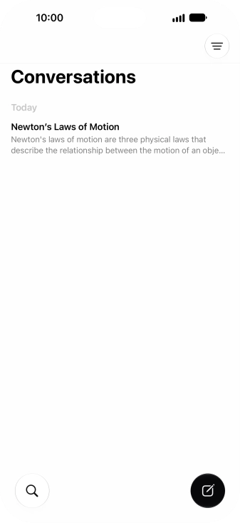 Press the required conversation to return to the conversation.