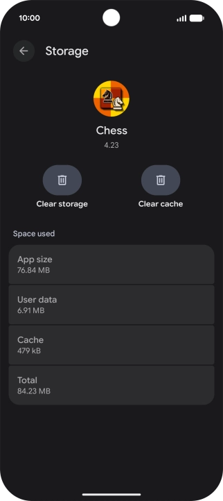 Press Clear cache.