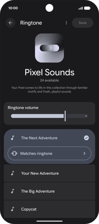 Press the required ring tones to hear them.