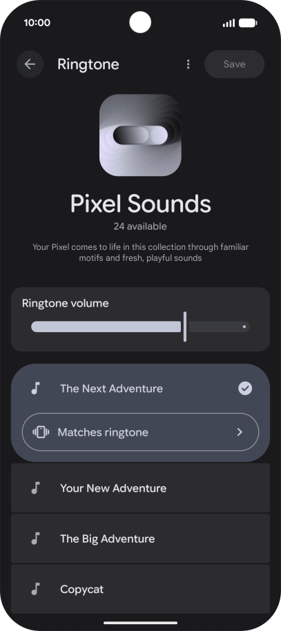 Press the required ring tones to hear them.