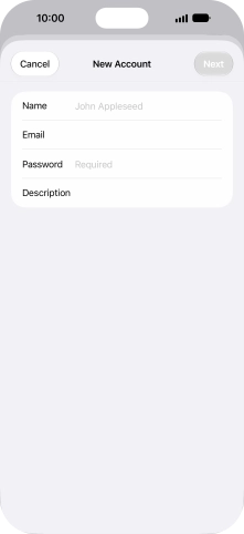 Press Name and key in the required sender name.