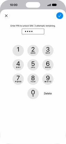 Key in your PIN and press the confirm icon.