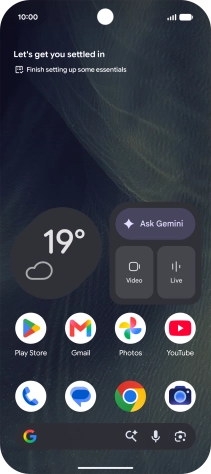 Slide two fingers downwards starting from the top of the screen.