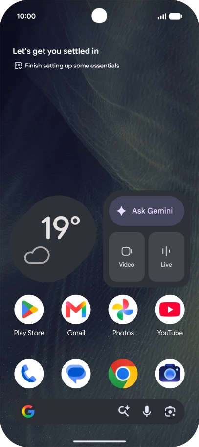 Slide two fingers downwards starting from the top of the screen.