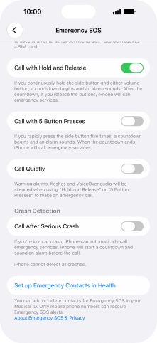 Press the indicator next to Press the indicator next to