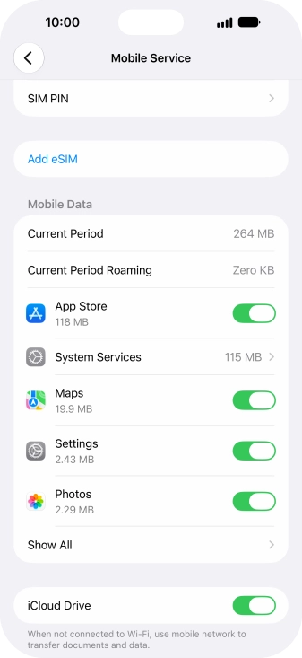 The total data usage is displayed next to Current Period.