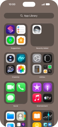 Press the required app.