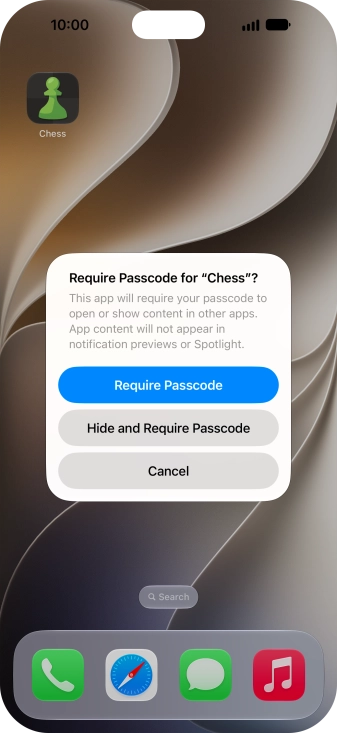 Press Require Passcode.