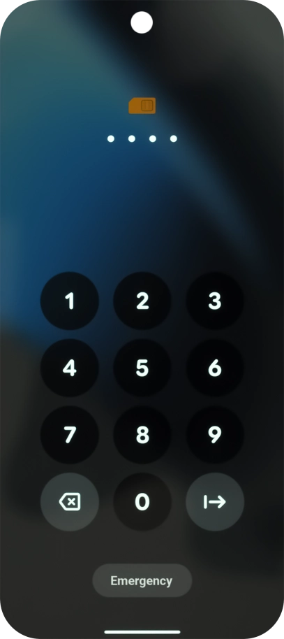 If you're asked to key in your PIN, do so and press arrow right.
