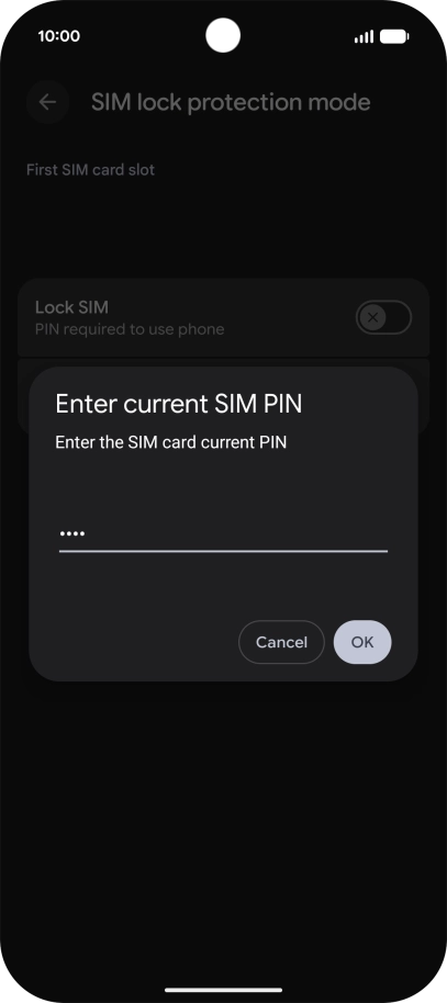 Key in your PIN and press OK. Key in your PIN and press OK.