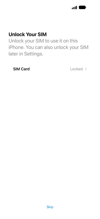 Press SIM Card. Press SIM Card.