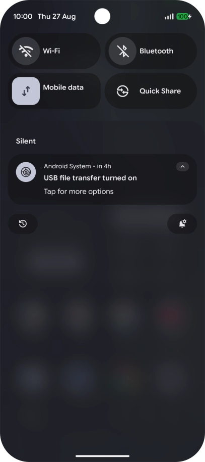 Press Tap for more options.