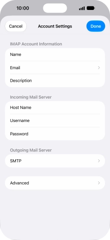Press SMTP.