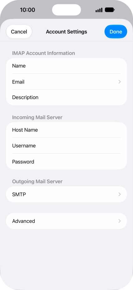 Press SMTP.