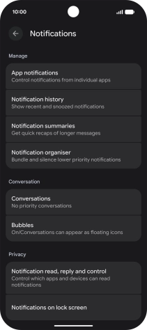 Press App notifications. Press App notifications.