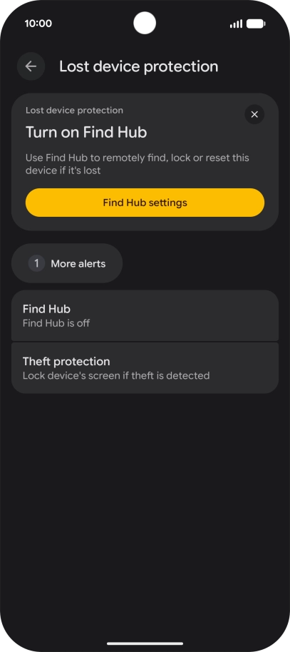 Press Find Hub. Press Find Hub.