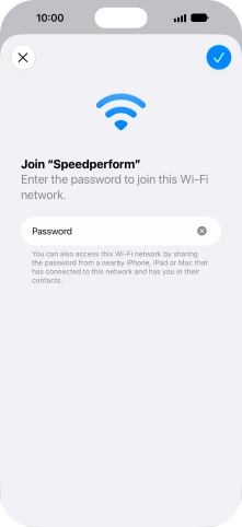 Press the confirm icon. Press the confirm icon.