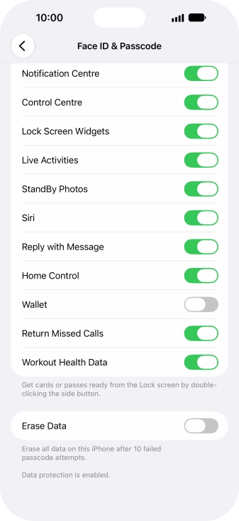 Press the indicator next to Press the indicator next to