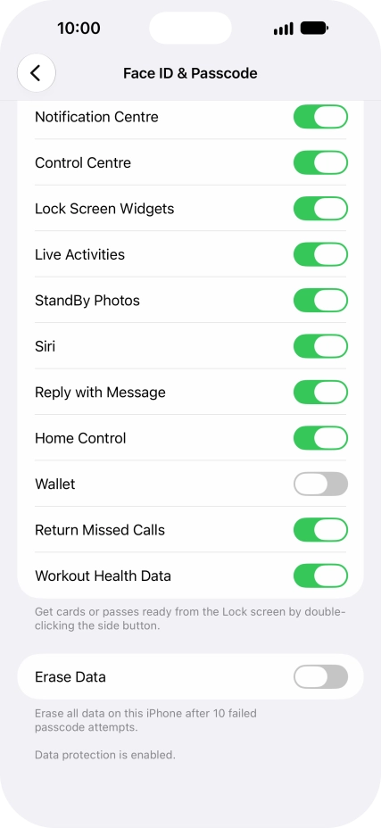 Press the indicator next to Press the indicator next to