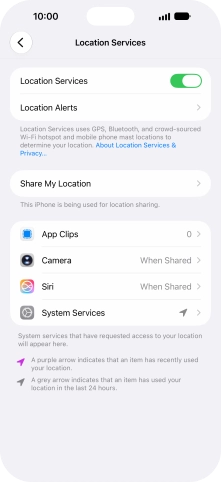 Press the required app.